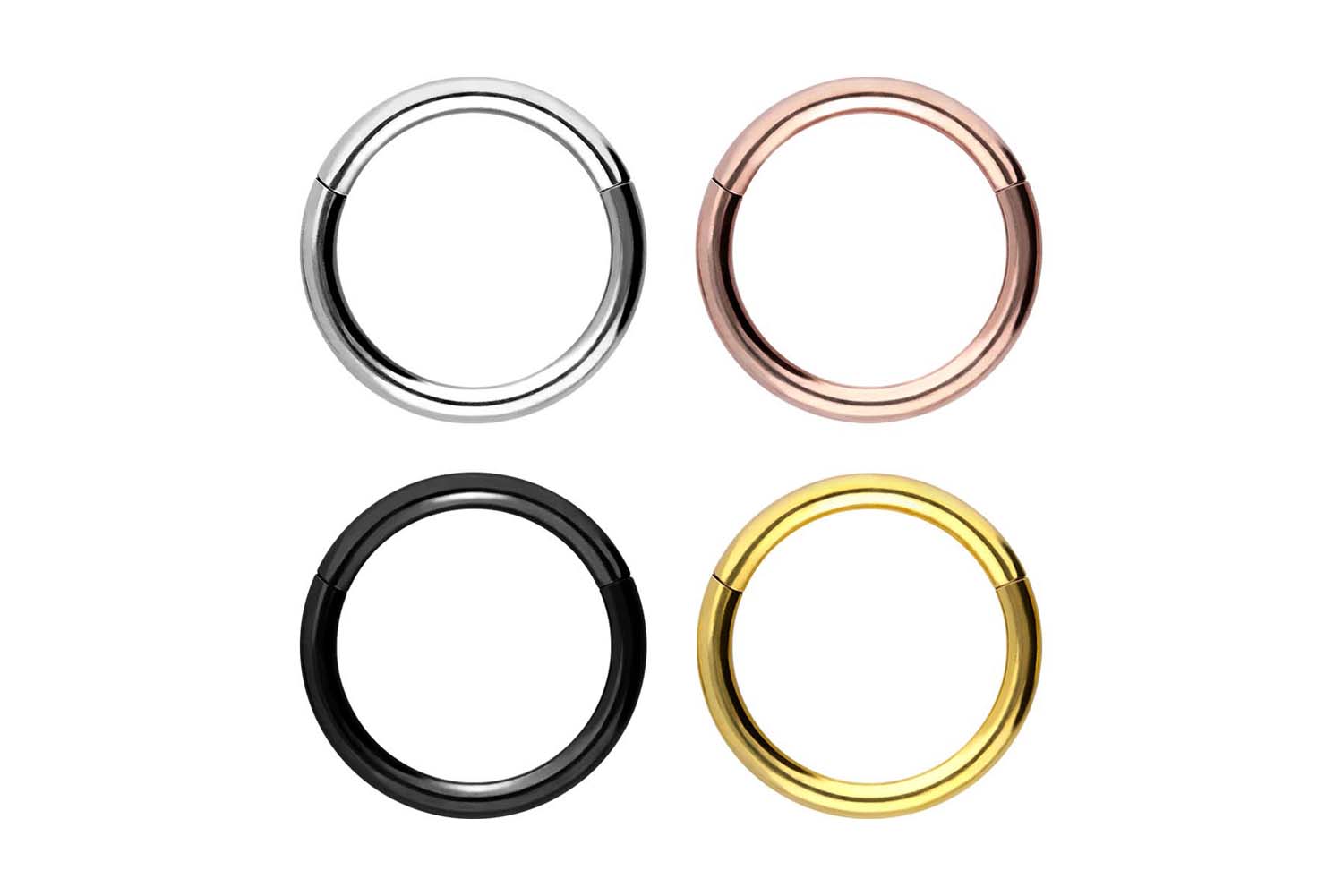 SET Chirurgenstahl Segmentring Clicker Piercing